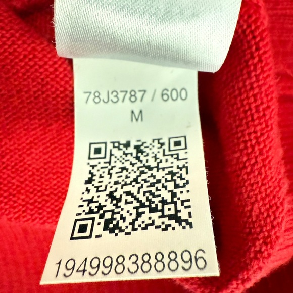 Tommy Hilfiger Red Logo Sweater Men’s M • Crewneck Pullover • Holiday Layering - Picture 11 of 15